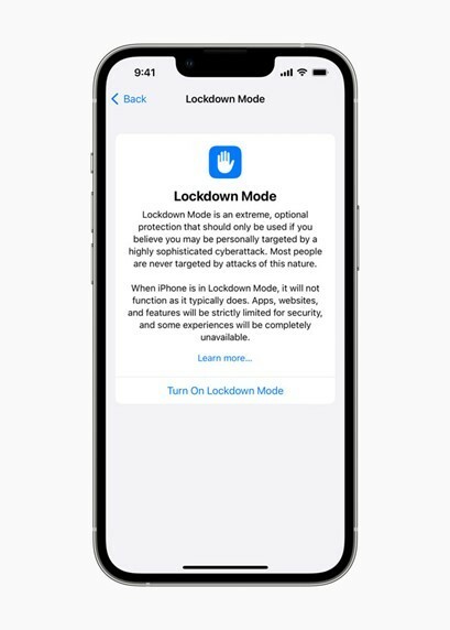 Apple Unveils new “Lockdown Mode”