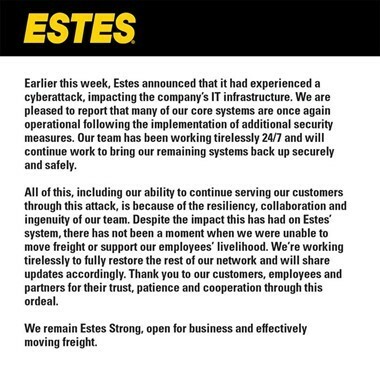 To Pay or Not to Pay: Estes' Stand Against Ransomware Demands