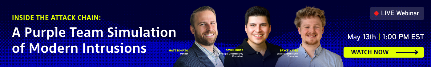 Purple Team Simulation Cybersecurity Webinar by Echelon Risk + Cyber